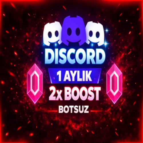  ⭐BOTSUZ  1 Ay Discord 2x Boost⭐GARANTİLİ⚡